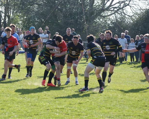 Action from the Heath-Shoreham game