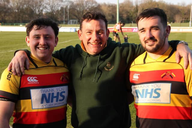 The Shoreham connection – from left, James Lennon, James Drummond-Davies and James Hadfield