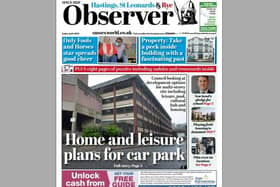 Today's front page of the Hastings, St Leonards and Rye Observer SUS-220331-131320001