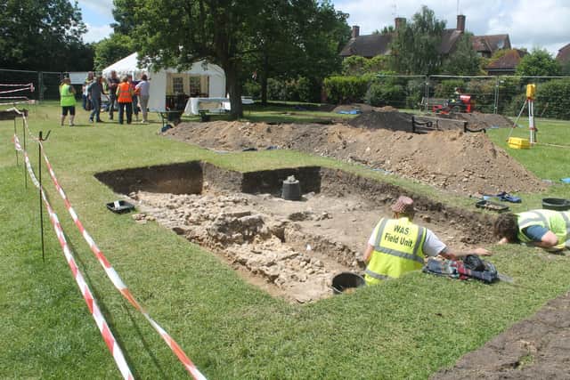 Worthing Archaeological Society carrying out excavations on the site of St Nicholas Church in Angmering in 2015. Picture: Alex Vincent