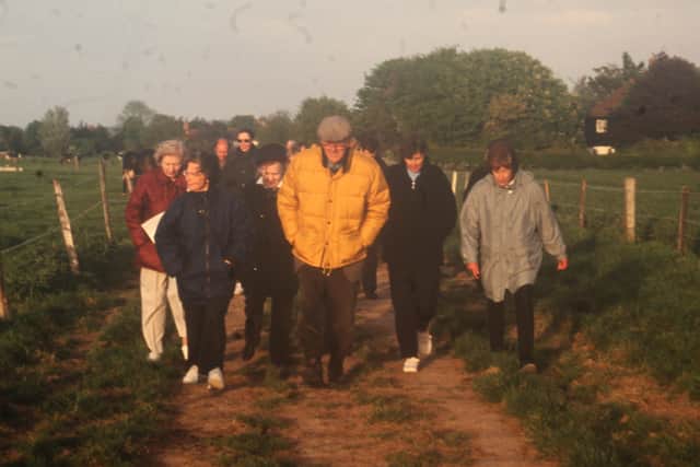 Con Ainsworth leading an archaeology walk to Angmering Roman villa. Picture: Alex Vincent