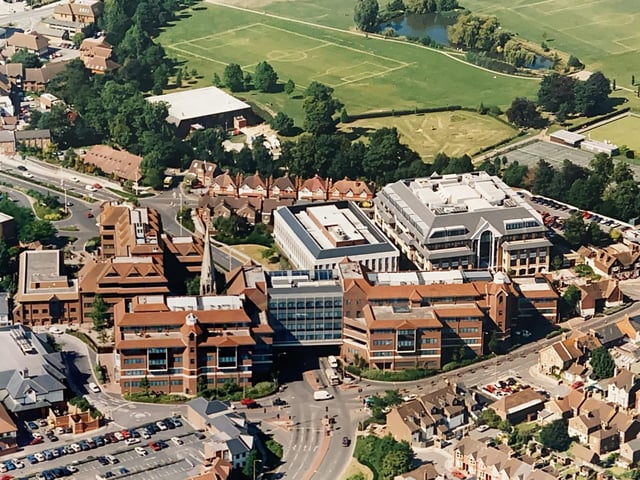 THe RSA buildings in the centre of Horsham pictures 20 years ago