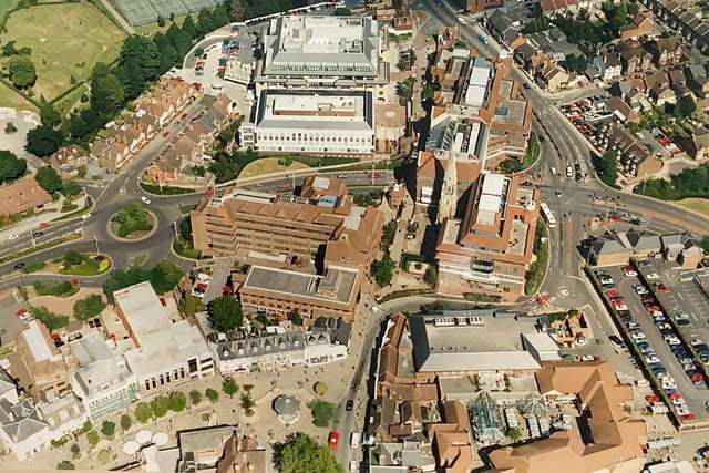 Horsham town centre including the Carfax, Piries Place and Albion Way