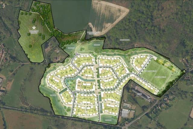 Proposed Park Farm development. Photo from Wealden District Council. SUS-220104-133655001