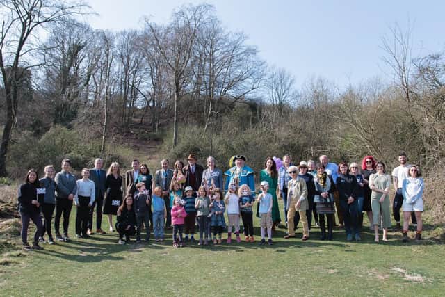 The Lord Lieutenant of West Sussex, Mrs Susan Pyper, and children from Reflections Small School in Worthing have planted an avenue of elm and lime trees at Wild Heart Hill, along the Monarch’s Way footpath near Findon