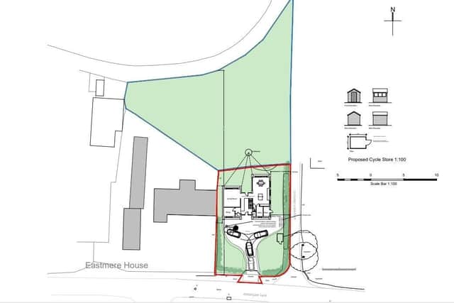 Plans for a new detached house in Eastergate Lane, Eastergate