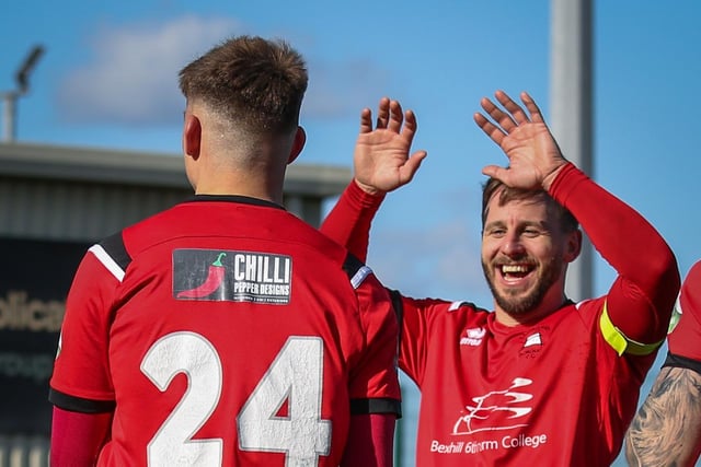 Action and celebrations from Eastbourne Borough FC's 2-0 National League South win over Concord Rangers at Priory Lane / Pictures: Andy Pelling, Lydia and Nick Redman