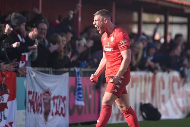 Worthing FC matchwinner Calum Kealy / Picture: Marcus Hoare
