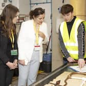 MP Caroline Ansell with minister Michelle Donelan on a visit to East Sussex College SUS-220404-123943001