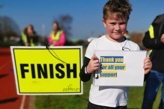 Barney Storie has raised more than £1,200 by running 2km a day for eight days to raise money for refugees from Ukraine through the charity Baltic Global Initiative