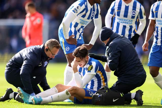 Brighton & Hove Albion midfielder Jakub Moder has suffered a 'devastating blow' that will keep him on the sidelines for a 'significant period of time'. Picture by Warren Little/Getty Images