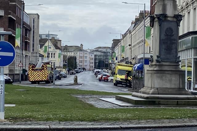 Emergency service crews called to Eastbourne town centre