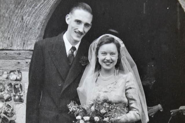 Bev and Mary Taylor were married at Rustington Parish Church on October 27, 1951