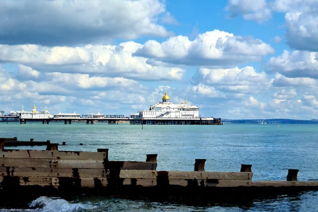 Cloud formations over the gilded pier, taken by Stella Lockyer with a Samsung Galaxy phone. SUS-220504-101027001