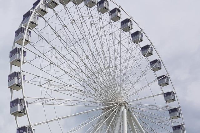 The Big Wheel on Eastbourne seafront at Western Lawns, taken by Bob Newton with a Samsung S8. "Much bigger wheel this yeart. Great for the mums, dads and children to see our lovely town from the air," he said. SUS-220504-101308001