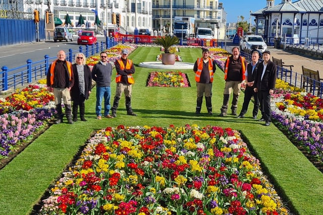 Eastbourne Carpet Gardens in April 2022. Image supplied by Eastbourne Borough Council