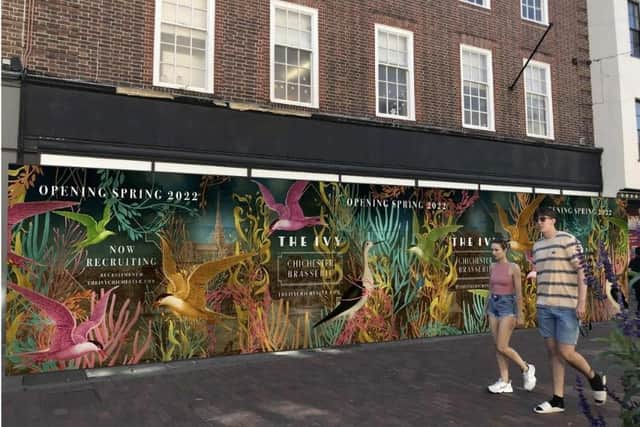 Plans for hoardings outside The Ivy site in Chichester