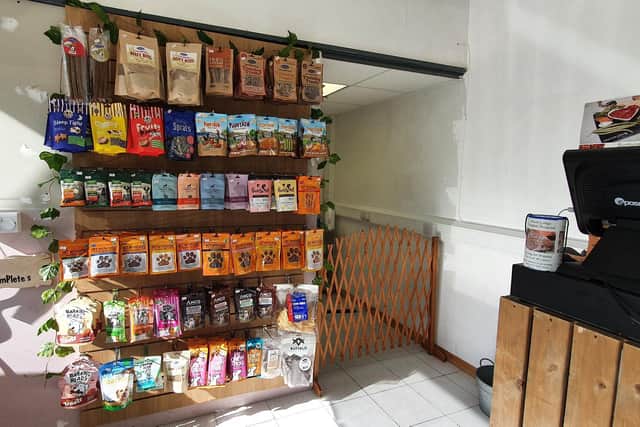 The shop's selection of natural treats