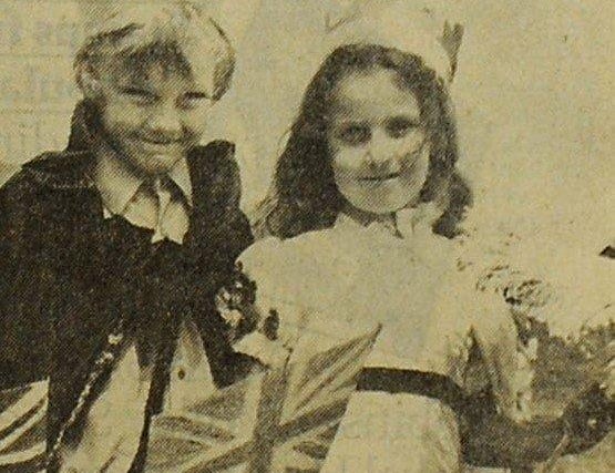 John Barnett, seven, and Joanne Leigh, eight, were King and Queen for the parade at Kingston Buci First School on Friday, June 3, 1977