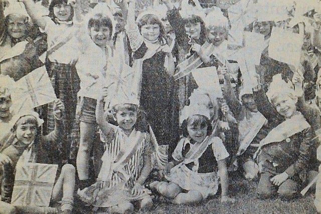 Smiles from pupils at Kingston Buci First School before their jubilee parade on Friday, June 3, 1977