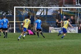 Goal! Eastbourne find the net against the Golds / Picture: Joe Knight