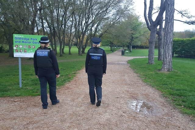 Police in Eastbourne. Picture from Sussex Police SUS-220604-160514001