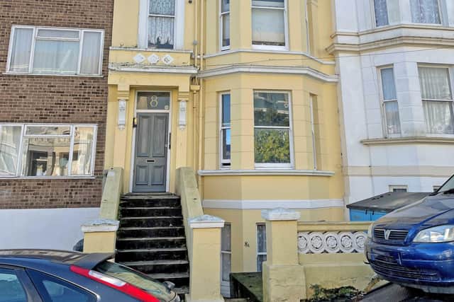 Four flats in St Leonards were sold at auction by Clive Emson. The freehold residential property in 8 Stockleigh Road sold for £450,000. SUS-220604-140248001