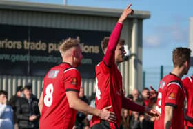 Celebrations as Eastbourne Borough ground Concord - and now Danny Bloor is National South manager of the month / Picture: Andy Pelling