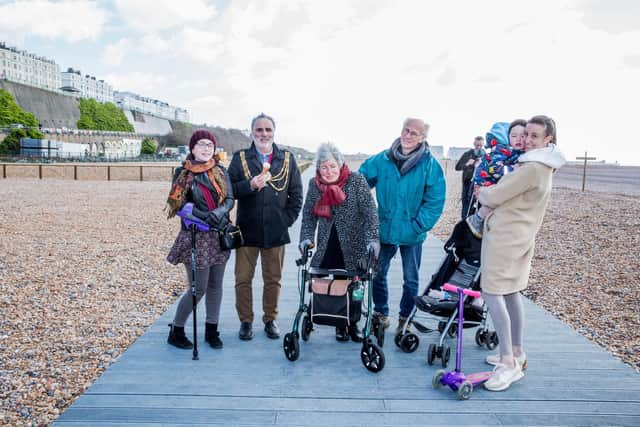 The boardwalk was created to provide an attractive, safe and accessible route across the beach