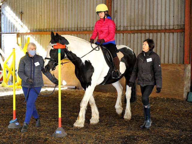 Court Meadow RDA (Riding for the Disabled) Group at Tremaines Riding Stables in Horsted Keynes. Picture: Steve Robards, SR2204071.
