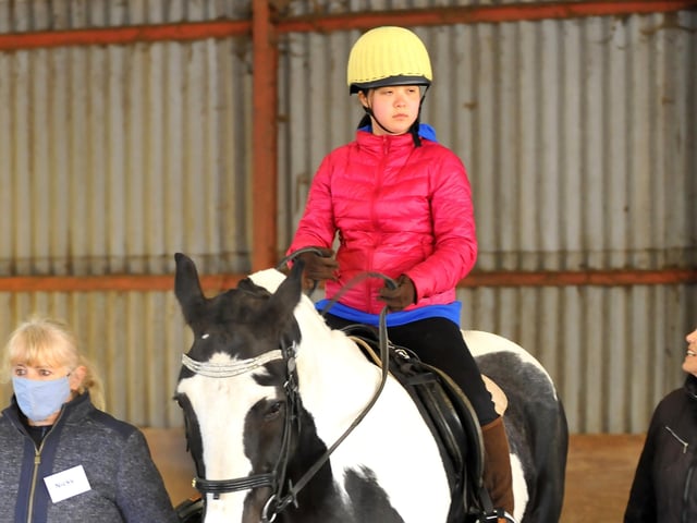 Court Meadow RDA (Riding for the Disabled) Group at Tremaines Riding Stables in Horsted Keynes. Picture: Steve Robards, SR2204071.