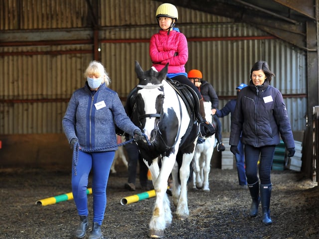 Court Meadow RDA (Riding for the Disabled) Group at Tremaines Riding Stables in Horsted Keynes. Picture: Steve Robards, SR2204071.