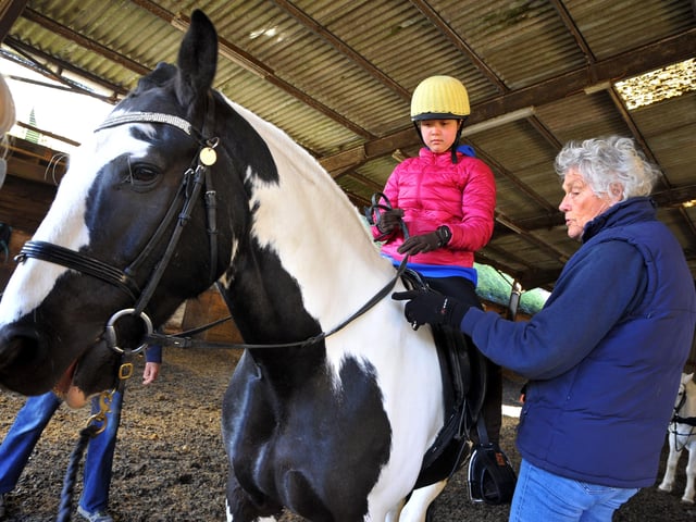 Court Meadow RDA (Riding for the Disabled) Group at Tremaines Riding Stables in Horsted Keynes. Picture: Steve Robards, SR2204071.