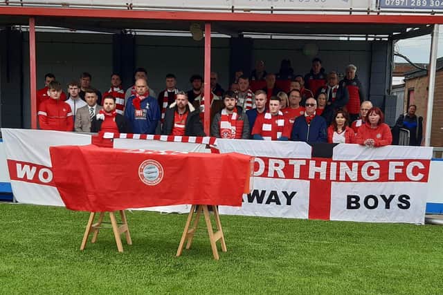 Worthing Football Club fans pay tribute to Kev Golds
