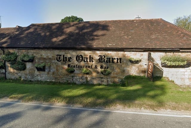 The Oak Barn Bar & Restaurant in Cuckfield Road, Burgess Hill, has a rating of 4.6 from 923 Google reviews.The restaurent offers European dishes, grills and British classics served in a restored 18th-century barn. The website says it also offers 'the all important classic Sunday roast'. Picture: Google Street View.