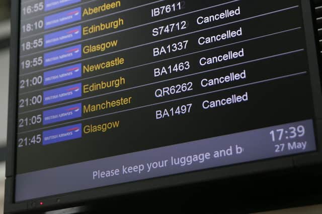 Travellers trying to jet off abroad for Easter have been hit by a swathe of last-minute flight cancellations across UK airports - including Gatwick. Picture by Daniel Leal/AFP via Getty Images