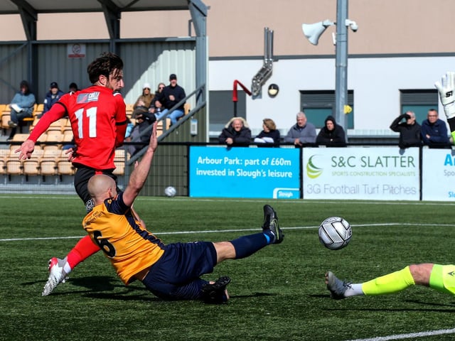 Action from Eastbourne Borough's 2-2 National League South draw at Slough Town / Pictures: Lydia and Nick Redman
