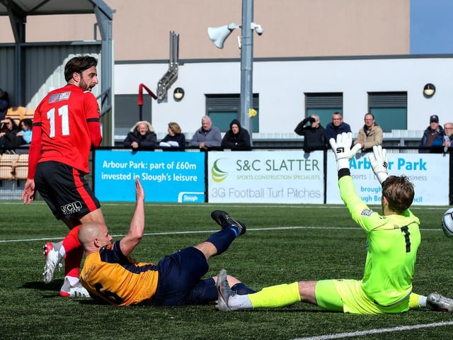 Action from Eastbourne Borough's 2-2 National League South draw at Slough Town / Pictures: Lydia and Nick Redman