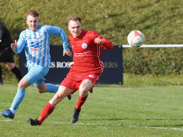 Action from Shoreham's 2-0 win at Worthing United in division one of the SCFL / Pictures: Stephen Goodger