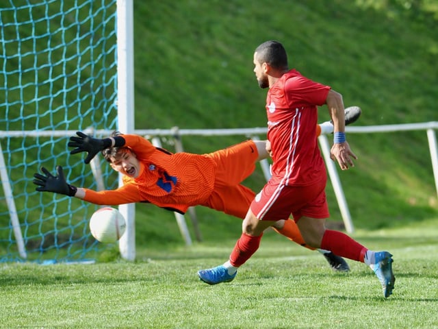 Action from Shoreham's 2-0 win at Worthing United in division one of the SCFL / Pictures: Stephen Goodger