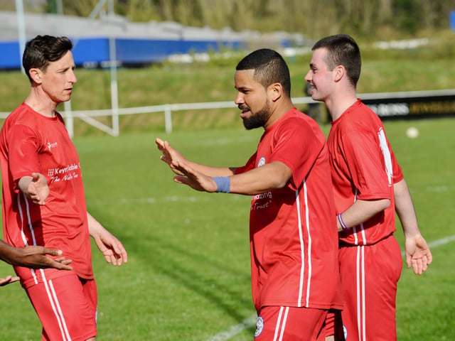 Action from Shoreham's 2-0 win at Worthing United in division one of the SCFL / Pictures: Stephen Goodger
