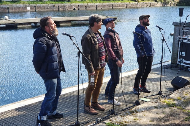 The Duck Pond Sailors performed sea shanties to a large audience.