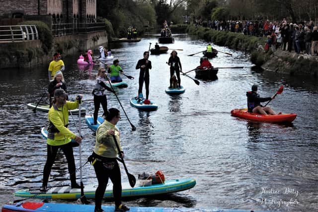 Procession of kayaks and paddleboards at the canal's 200th anniversary celebrations. Picture by Nadine Duty Photography.