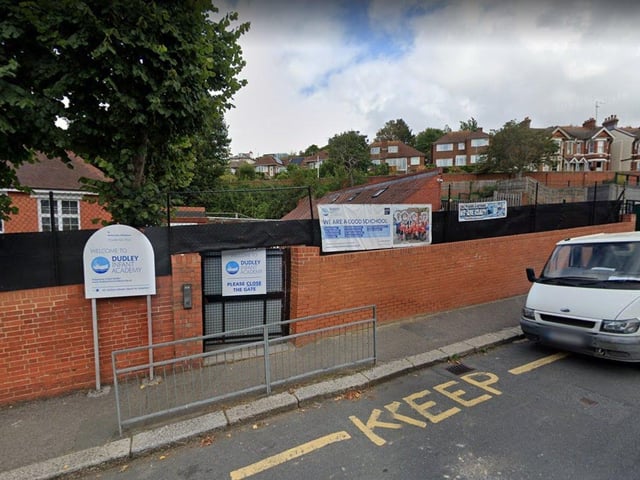 Dudley Infant Academy - Harold Road, Hastings, TN35 5NJ - Rated as 'Good' - Inspected on 18/09/21(Picture from Google). SUS-221104-165745001