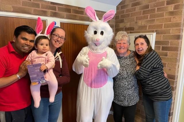 The Spotted team delivers chocolate eggs to families across Crawley.