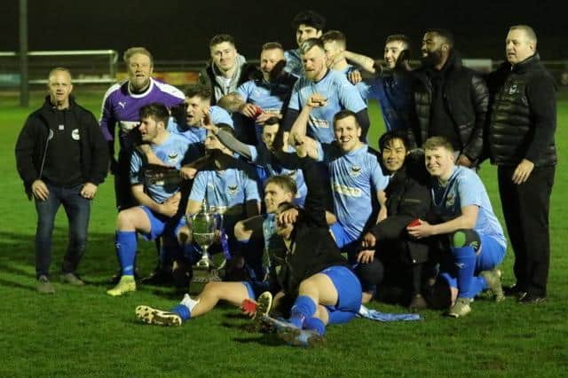 Hastings & District FA Lower Divisions Cup winners Crowhurst II / Picture: Joe Knight