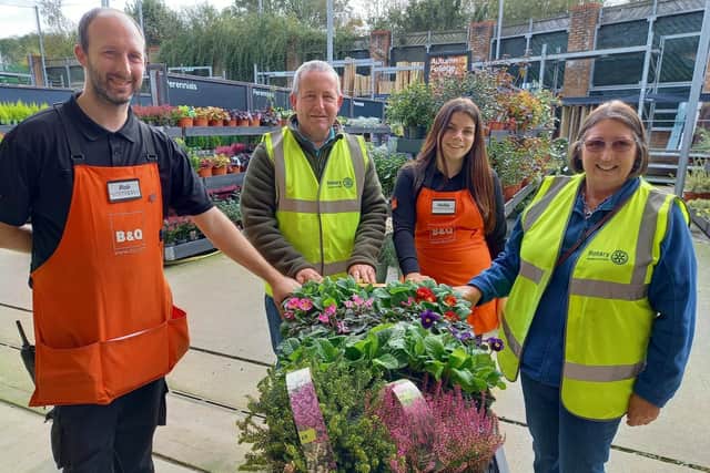 Rotarians with B&Q staff. Picture: Central Sussex Rotary.