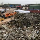 The piles of waste wood