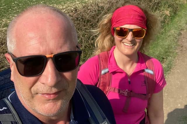 Del and Leigh Keywood hope to walk their way to banking £2,000 for the British Heart Foundation