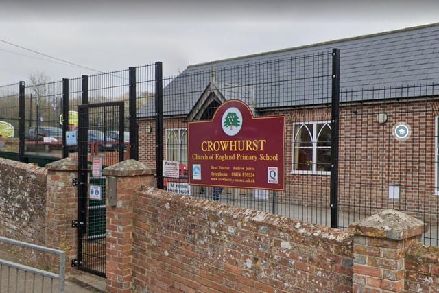Crowhurst CofE Primary School - Forewood Lane, Battle, TN33 9AJ - Rated as ‘Good’ - Inspected on 10/01/17 (Picture from Google.) SUS-220413-160349001